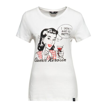 King Kerosin I Drink Shirt Off White -XXXL | 17% korting | Queen Kerosin
