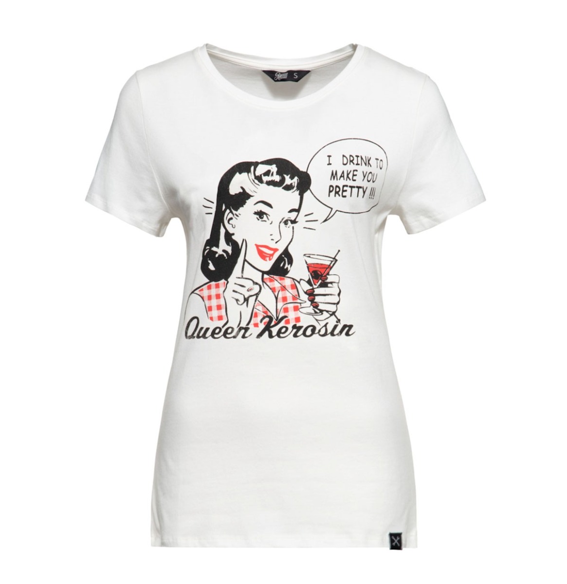 King Kerosin I Drink Shirt Off White -XXXL | 17% korting | Queen Kerosin