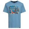 King Kerosin Kahuma T Shirt Smoke Blue-XXL | 20% korting | King Kerosin
