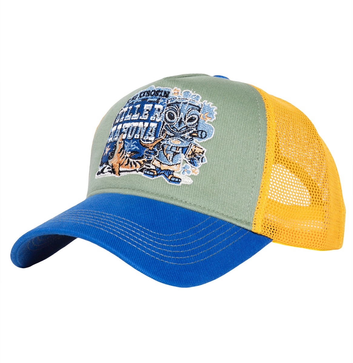 King Kerosin Killer Kahuna Trucker Pet Geel & Blauw | King Kerosin