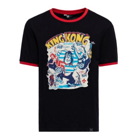 King Kerosin King Kong Paris Ringer Shirt Black Red-XXXXL | King Kerosin