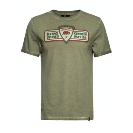 King Kerosin King Speedway 55 Shirt Oil Green-XXXL | 20% korting | King Kerosin