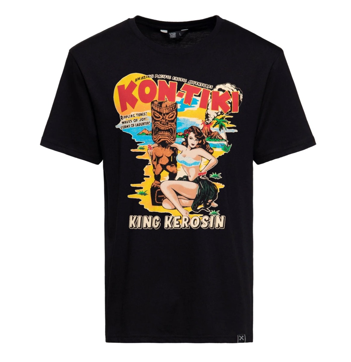 King Kerosin Kon-Tiki T-Shirt Black-XXXXL | King Kerosin