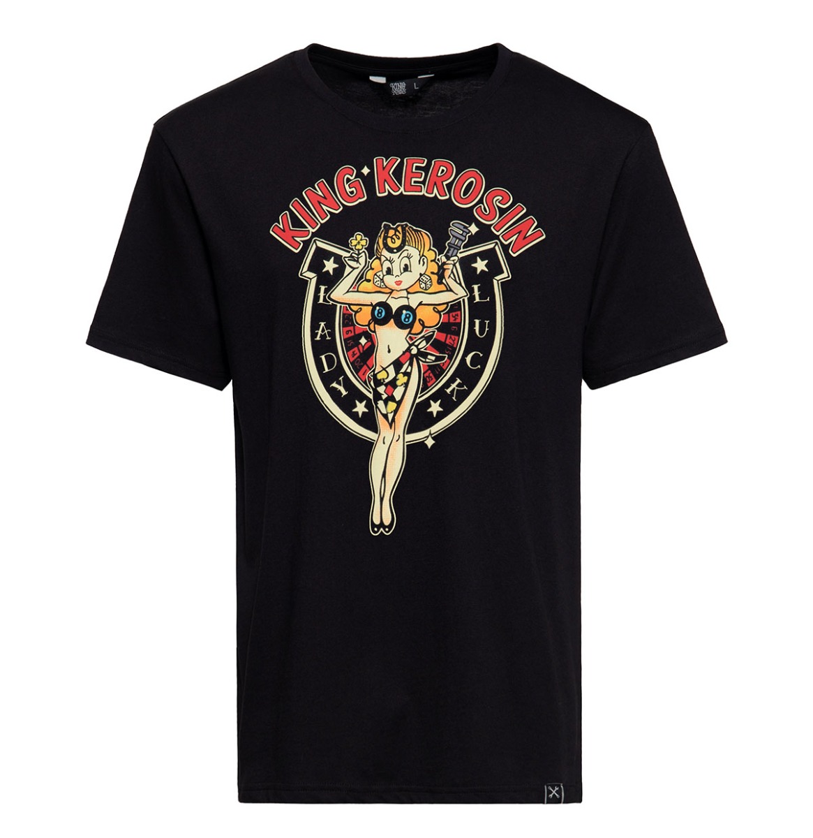 King Kerosin Lady Luck T-shirt Black-XXXL | King Kerosin