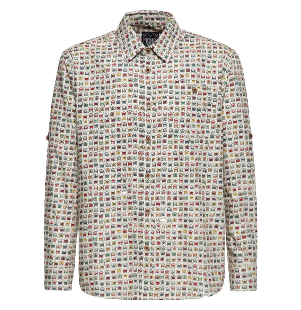 King Kerosin - Long Sleeved Shirt / Volkswagen Love Bus Print-XXXL | Fiftiesstore