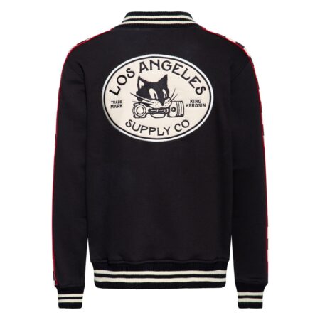 King Kerosin Los Angeles Supply Co. College Jacket Black-4XL | King Kerosin