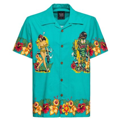 King Kerosin Make My Dreams Shirt Turquoise-XXXXXL | King Kerosin