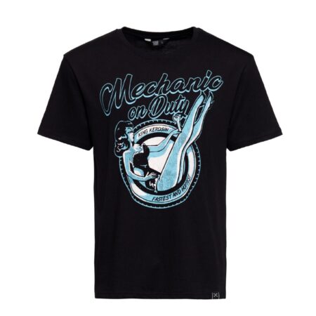 King Kerosin Mechanic On Duty Shirt Black-XXXXXL | 28% korting | King Kerosin