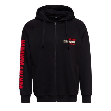 King Kerosin Men's Hoodie Jacket Red Baron Black-XXXL | King Kerosin
