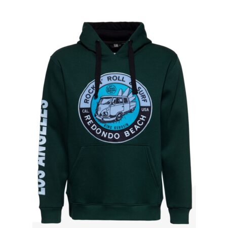 King Kerosin Men's Hoodie Redondo Beach Smoke Green-L | King Kerosin