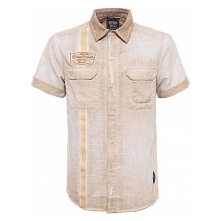 King Kerosin Motor Service Worker Shirt Beige-XXXXL | 21% korting | King Kerosin