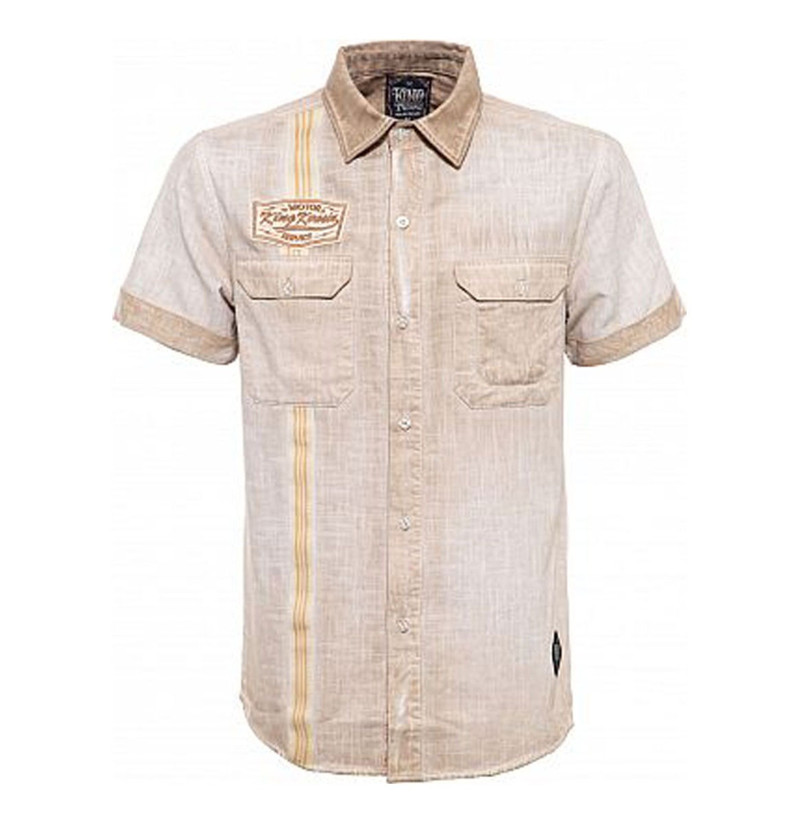 King Kerosin Motor Service Worker Shirt Beige-XXXXL | 21% korting | King Kerosin