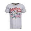 King Kerosin Oil Washed Johnny Beach T-Shirt Steel Grey-XXL | King Kerosin