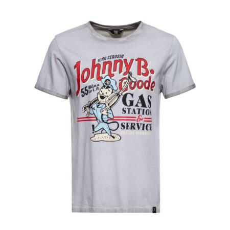 King Kerosin Oil Washed Johnny Beach T-Shirt Steel Grey-XXL | King Kerosin