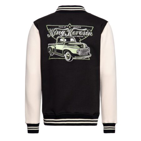 King Kerosin Pick Up Service College Jacket Black-XXXXL | King Kerosin