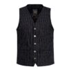 King Kerosin Pinstriped Waistcoat Black White-M | King Kerosin
