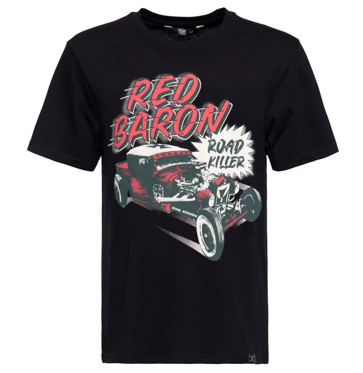 King Kerosin Red Baron Roadkiller Mens T-Shirt Black -M | 17% korting | King Kerosin