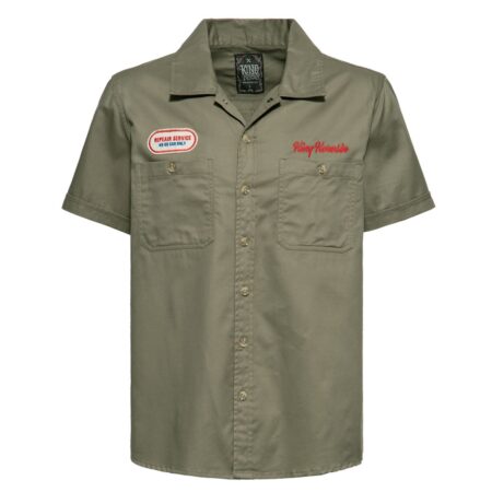 King Kerosin Redondo Beach Work Shirt Oil Green-L | King Kerosin