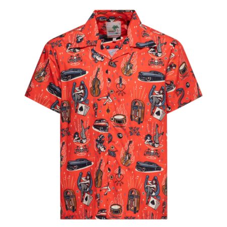 King Kerosin Rock 'N' Roll Shirt Red-4XL | King Kerosin