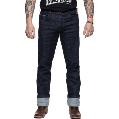 King Kerosin Selvedge Jeans With Chinchback Robin Blue-40 - 32 | King Kerosin