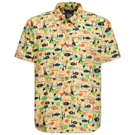 King Kerosin Sixties Cocktail Shirt Off White-XXXXL | King Kerosin