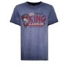 King Kerosin Special King Gasoline Inside Oil Washed T-Shirt Dark Blue-XXXXL | 21% korting | King Kerosin
