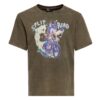 King Kerosin Split Road T-Shirt Oil Washed Deep Green-XXL | King Kerosin
