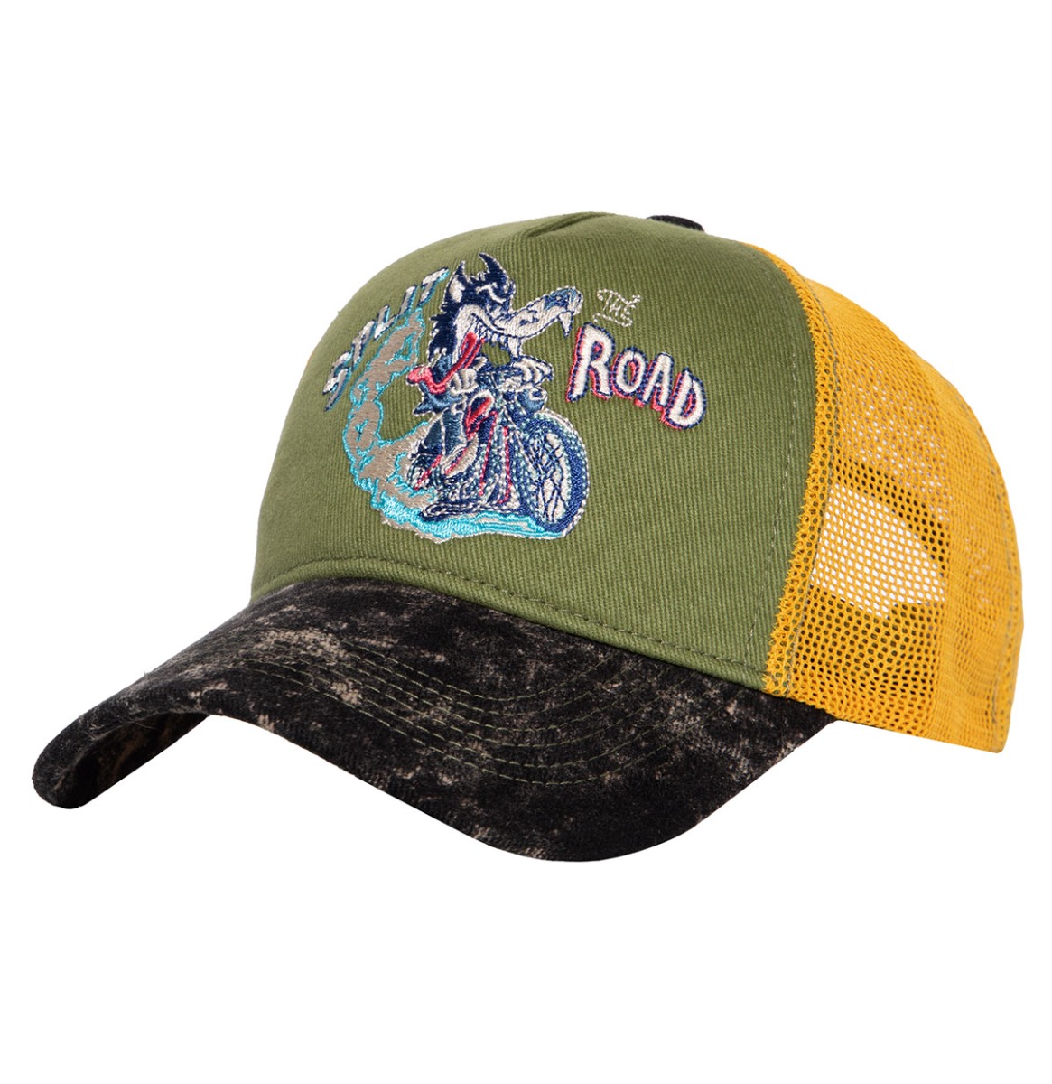 King Kerosin Split The Road Trucker Pet Zwart & Groen | King Kerosin