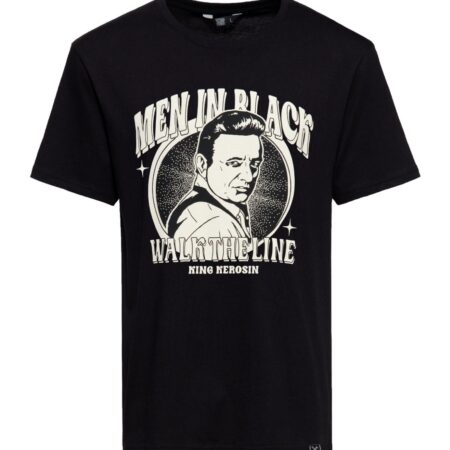 King Kerosin - T-Shirt 'Man In Black' -XXXL | Fiftiesstore