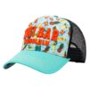 King Kerosin Tiki Bar Honolulu Trucker Pet Aqua & Zwart | King Kerosin
