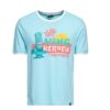 King Kerosin Tiki Surfers Contrast T-Shirt Sky Blue-XXXXXL | 20% korting | King Kerosin