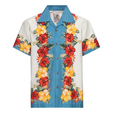 King Kerosin Tropical Flowers Shirt Off White-4XL | King Kerosin