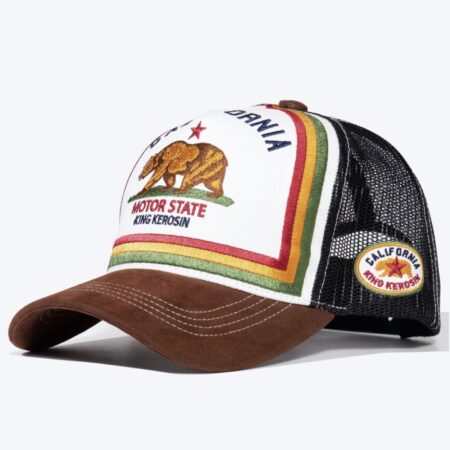 King Kerosin Trucker Cap California Bruin En Zwart | King Kerosin