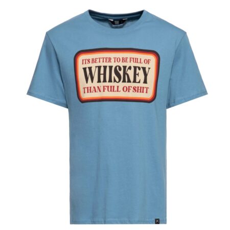 King Kerosin Whiskey T Shirt Sky Blue -XL | King Kerosin