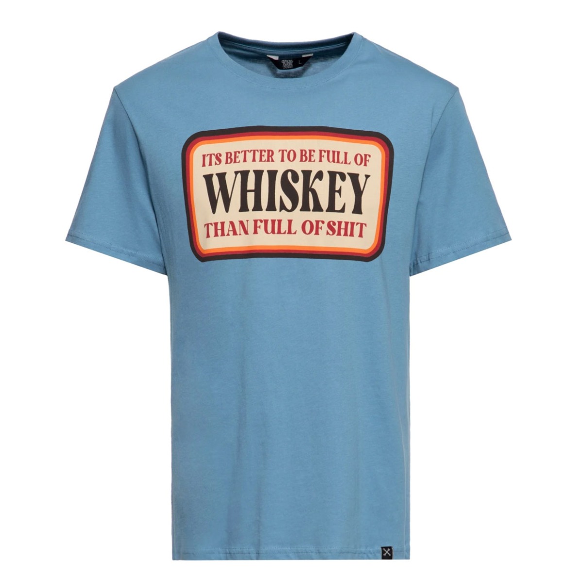 King Kerosin Whiskey T Shirt Sky Blue -XL | King Kerosin