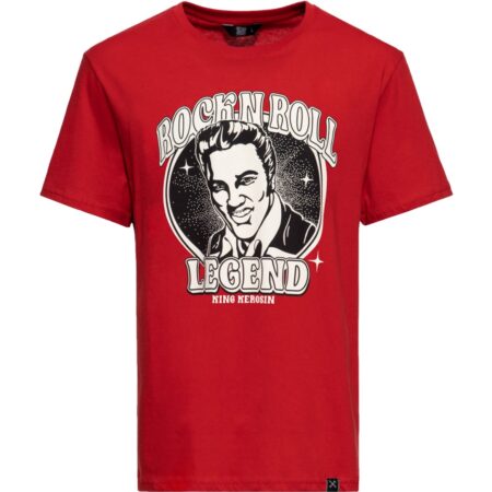 King Kerosin 'Rock 'n' Roll Legend' Elvis T-shirt Red-XXXL | Fiftiesstore