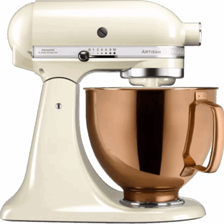 KitchenAid Artisan Mixer 5KSM125 Amandelwit + Design Mengkom Koper