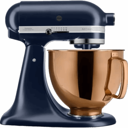 KitchenAid Artisan Mixer 5KSM125EIB Blauw + Design Mengkom Koper