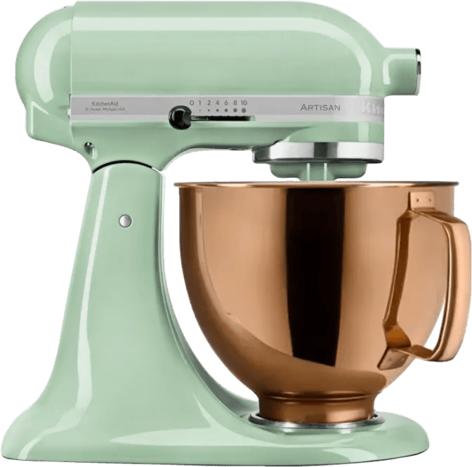 KitchenAid Artisan Mixer 5KSM125EPT Groen + Design Mengkom Koper