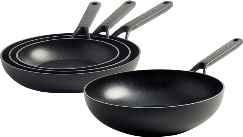KitchenAid Classic Forged Koekenpannenset 20 + 24 + 28 cm + Wokpan 28 cm
