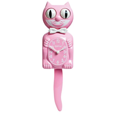 Kitty-Cat Klock Bubblegum Pink KC-59 | Kleine Retro Wandklok | Kit-Cat Klock
