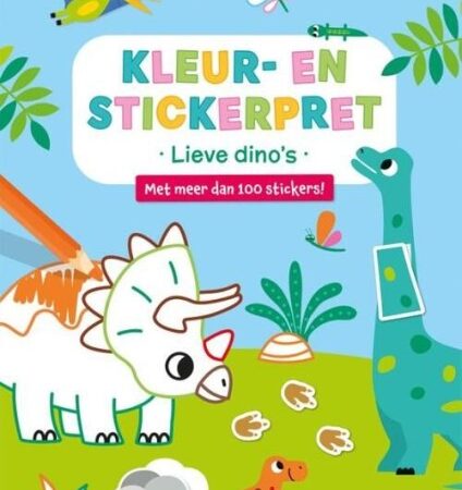 Kleur- En Stickerpret - Lieve Dino's (vanaf 3 Jaar) | Deltas