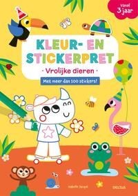 Kleur- En Stickerpret - Vrolijke Dieren (vanaf 3 Jaar) | Deltas