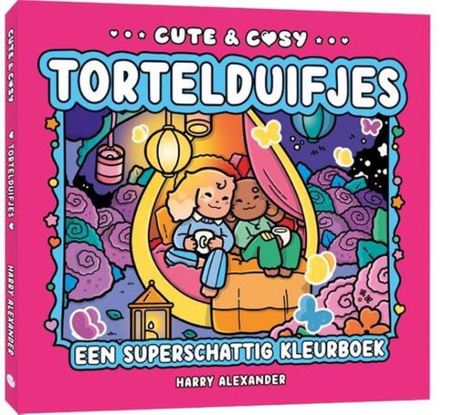 Kleurboek Cute & Cosy: Tortelduifjes |