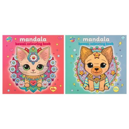 Kleurboek Kawaii Mandala 20 Pagina's 22x21 Cm |