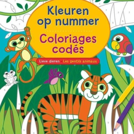 Kleuren op nummer - lieve dieren | Deltas
