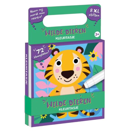Kleurtasje wilde dieren - 8 XL stiften | ImageBooks