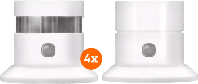 KlikAanKlikUit ZSDR-850 Rookmelder (3 jaar) 4-pack + Koolmonoxidemelder