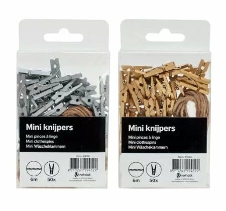 Knijpers Mini 50 stuks Goud/Zilver | Verhaak