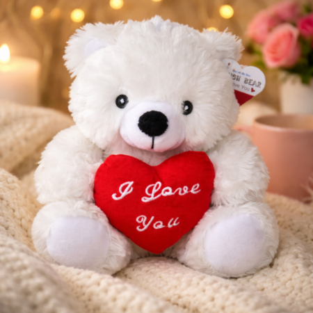 Knuffelbeer met Hartje - 22 cm | OUT OF THE BLUE